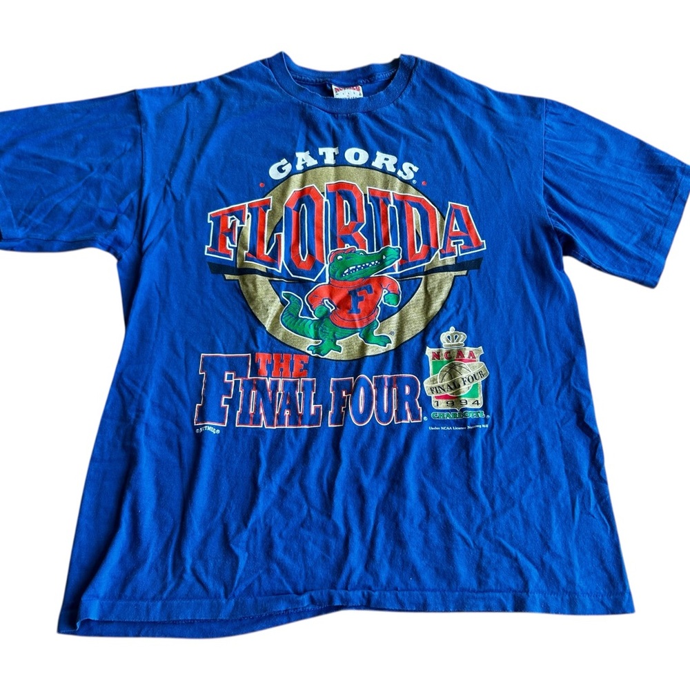 Vintage 1994 UF Florida Gators Final Four Basketball Nutmeg T Shirt Adult XL